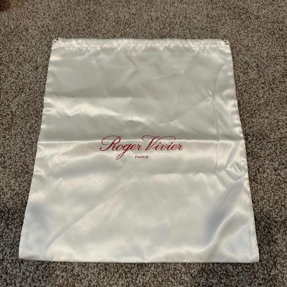 Roger Vivier Satin Bag with Red Logo